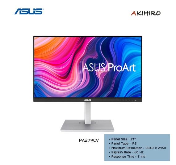 MONITOR (จอมอนิเตอร์) ASUS PROART PA279CV - 27" IPS 4K SPEAKERS USB-C 3Y 3M