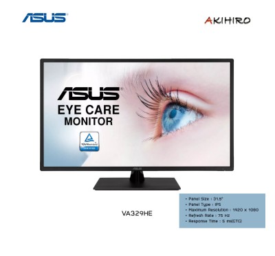 MONITOR (จอมอนิเตอร์) ASUS VA329HE 31.5" IPS 75Hz FREESYNC 3Y 3M