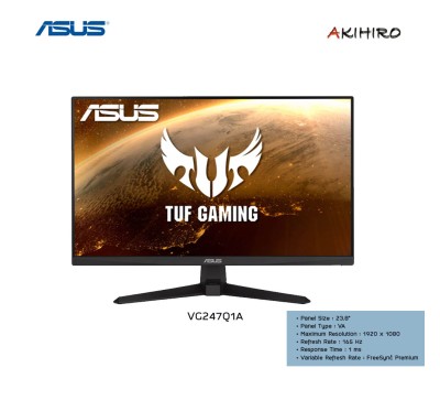 MONITOR (จอมอนิเตอร์) ASUS VG247Q1A - 23.8" VA 165Hz FREESYNC 3Y 3M